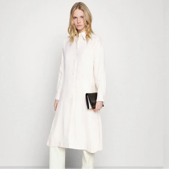 DRYKORN for Beautiful People Tarani Contemporary Cotton Shirt Dress in BLACK - Picture 2 of 10